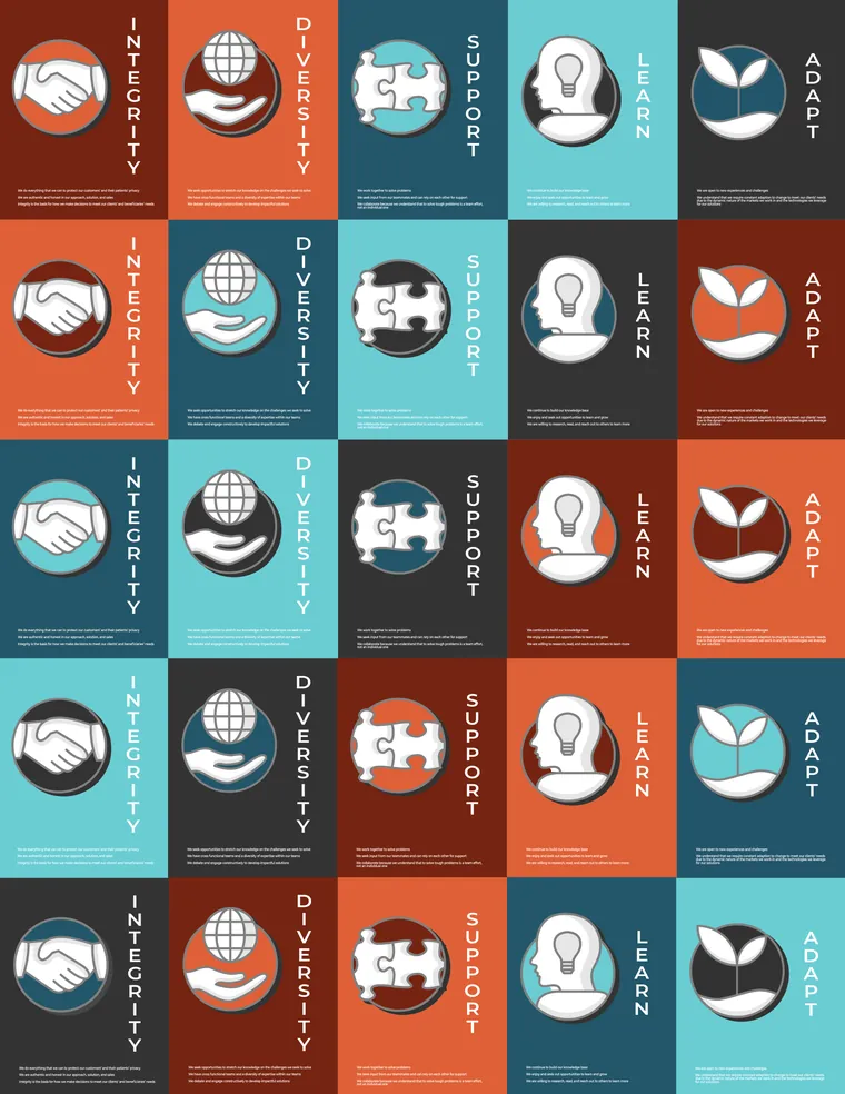 access.mobile company values poster with icons