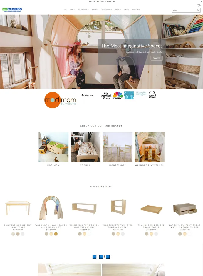 Little Colorado storefront homepage