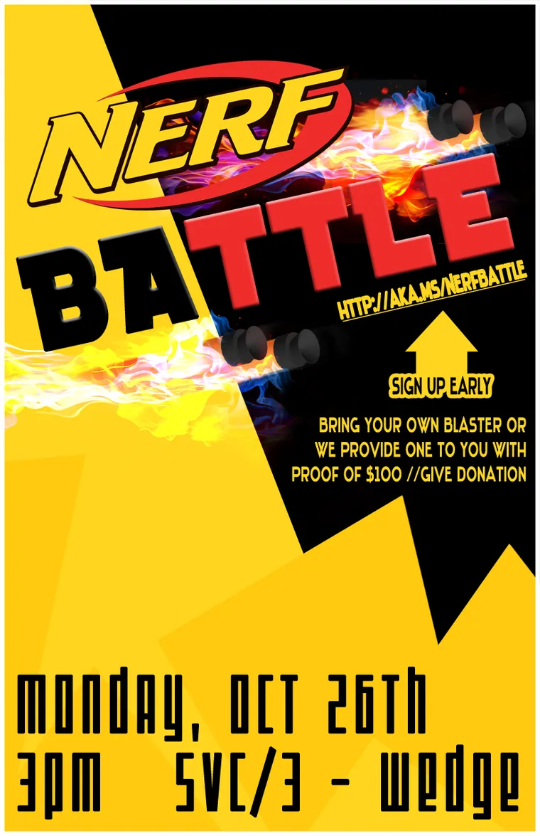 Nerf Battle event poster