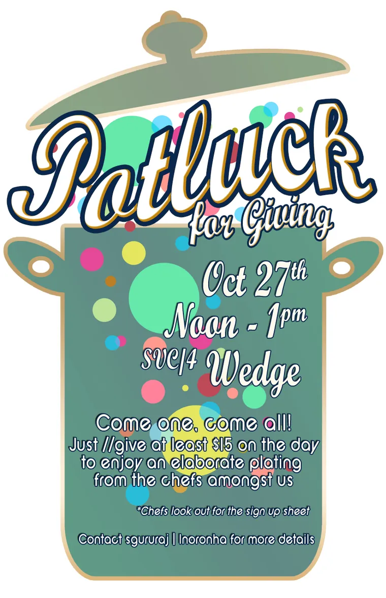 Potluck for Giving poster
