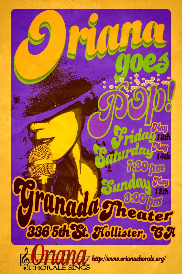 Oriana Goes Pop concert poster