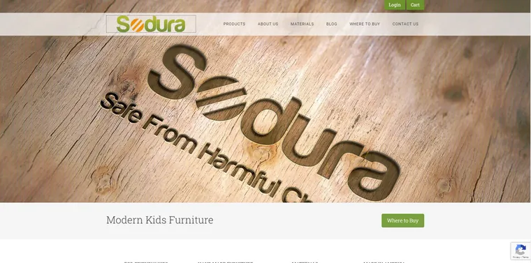 Sodura website homepage